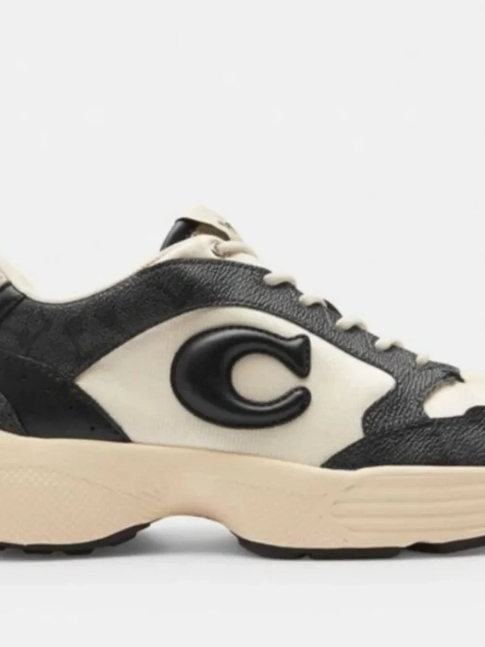 New! Coach Strider Sneaker in Signature Canvas, Style CY242 in Charcoal 8.5